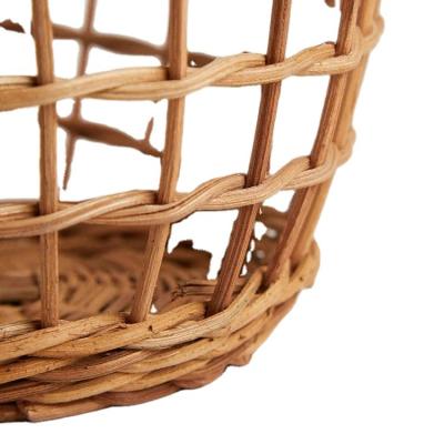 China Sustainable Cheap Wholesale Cotton Rope Oval Shape Woven Rope Basket for sale