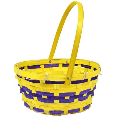 China Sustainable Cheap Wholesale Oval Shape Cotton Woven Rope Basket For Flowers for sale