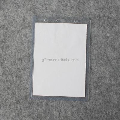 China NATIONAL Vertical Silicone ID Holder ID Card Name Badge Card Holder Horizontal Soft Rubber Working Cover for sale