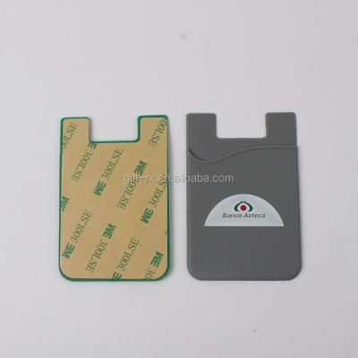 China Health Care Products Silicone Rubber Credit Card Holder Sticky Card Holder for Phone Back for sale