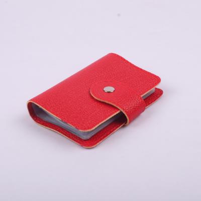 China Fashion 24 PU Business Name Credit Card Bank Card Filter Frame Leather Card Holder for sale