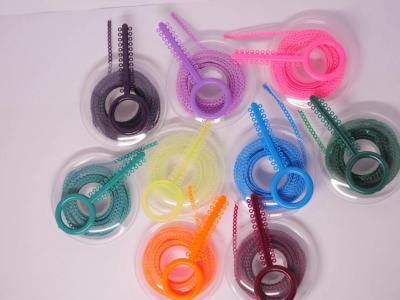 China Colorful Orthodontic Long Short Closed Power Chain Tungsten Carbide Material for sale