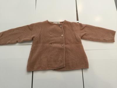 China Wool Cashmere Double Breasted Cardigan Sweater For Kids Small Gauge Long Sleeve for sale