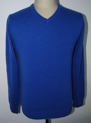 China V Neck Men Knit Sweater Pullover Long Sleeve with CASHMERE Material 2/28 nm Yarn count for sale