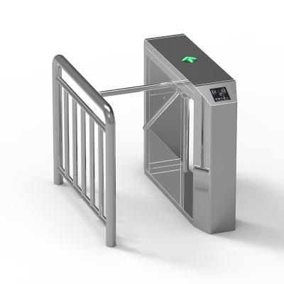 China Security Access Control Management RFID Access Control Tripod Turnstile Waist Biometric Height Turnstile For Construction Site for sale