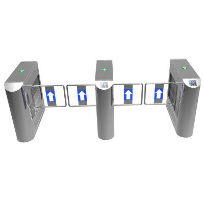 China Office School Park Supermark Underground Swing Turnstile Gate Swing Barrier Anti-collision Turnstile With Face Reader for sale