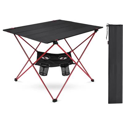 China Modern outdoor table light portable folding table and aluminum alloy oxford fabric camping folding table for sale