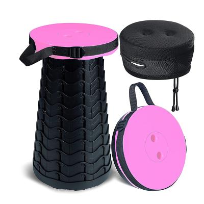 China Hot Selling Portable New Arrival Foldable Stools Outdoor Camping Stools Telescopic Round Folding Chairs for sale