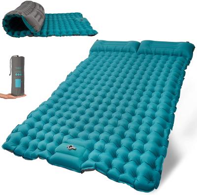 China Outdoor Double Compound Type Waterproof Inflatable Moisture Proof Inflatable Sleep Cushion TPU Fabric Press Pad for sale