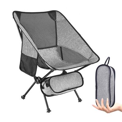 China Portable Foldable Light Weight Modern Customized Aluminum Frame Moon Camping Chair for sale