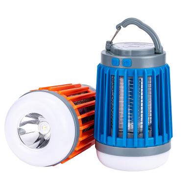 China 20-50 Square Meter Multifunctional Solar Outdoor LED Mosquito Killer Electric Discharge Light Rechargeable Camping Flashlight for sale