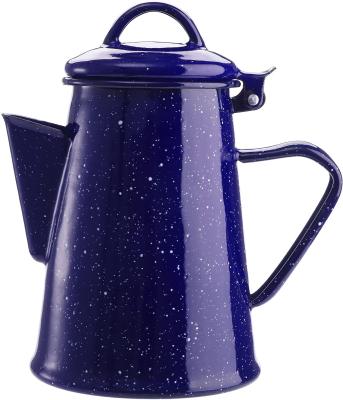 China PORTABLE the sky blue starry sky multi-specification enamel coffee pot can be directly heated with a handle for sale