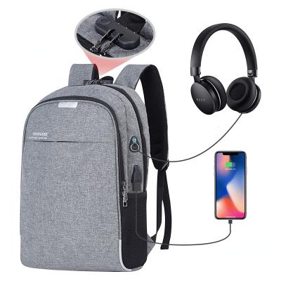 China Wholesale Waterproof Password Lock Casual Bag USB Sports Multifunctional Charging Backpack for sale