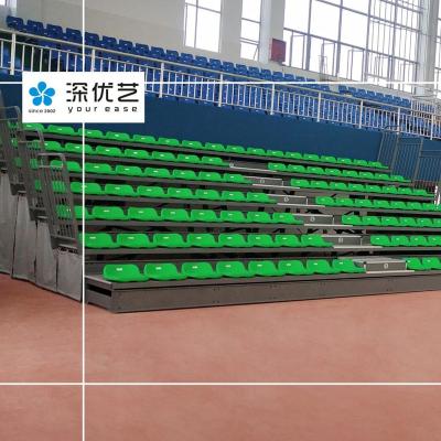 China Hot HDPE Factory Stadium Bleach Grandstand School Telescopic Benches For Sale for sale