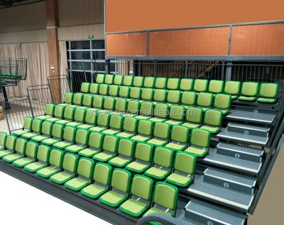 China Yourease Seat Multifunctional Badminton System Fireproof Front-Folding Retractable Seating Telescopic Bleachers for sale