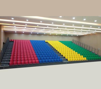 China Yourease Fire Retardant Badminton System Retractable Seating Telescopic Bleachers for sale