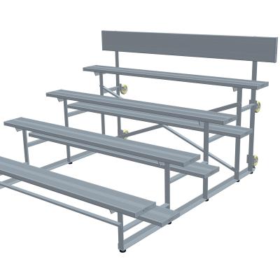 China Portable Aluminum Stand 4-Rows Single Type Aluminum Portable Bleachers With Backrest For Outdoor / Indoor for sale