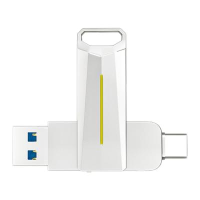 China Dual Type-C USB Connector Disk Guaranteed Quality 64GB 128GB 256GB USB C Pivot Type Memory Sticks USB-C Flash Drive for sale