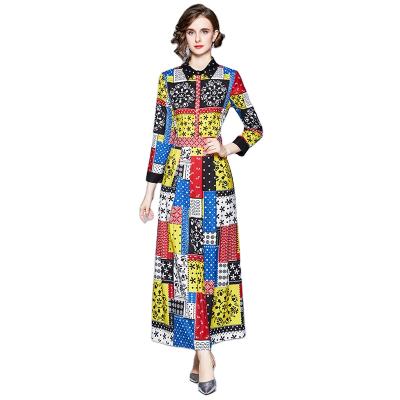 China New Designer Y440# Anti-Static Anti-Static Long Sleeve Maxi Long Dress Women Casual Dress for sale