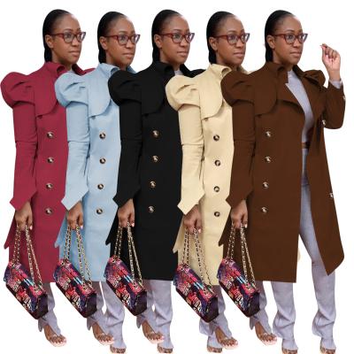 China S0003# Anti-Wrinkle All-match Trench Coat Women Jacket Coats Long For Ladies Women Jackets And Coats for sale