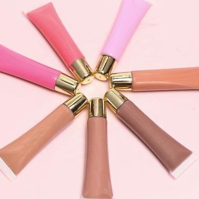 China New fashion beauty waterproof vegan lip gloss make you luxury lip gloss gloss and tubes with your private label for sale