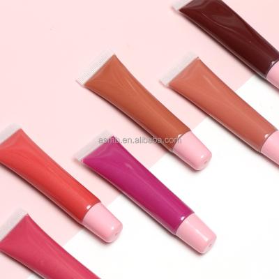 China Free sample waterproof vegan cosmetics lip gloss wholesale private label moisture lip gloss custom seller for sale