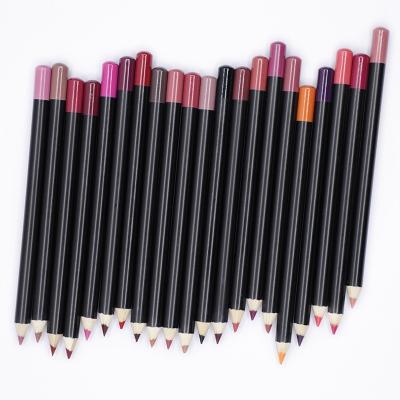 China Waterproof wholesale private label small moq custom stock to deliver Lipliner creamy waterproof lip liner pencil best price cosmetics for sale