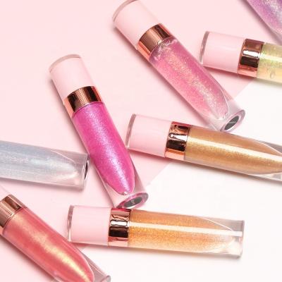 China Custom Nude Lip Gloss Waterproof LOGO Moisturizing Clear Lipstick Kids Lip Gloss Vegan Lip Gloss Base Private Label Seller Waterproof Dropping for sale