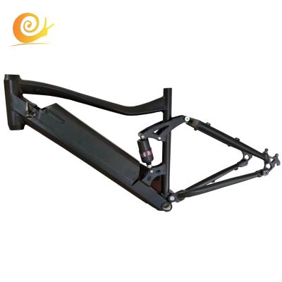 China Black Electric Mountain Bikes 48V Full Suspension Mtb Bicycle Accessories Mtb Aluminum Alloy Bicycle E-Bicyle Frame for sale