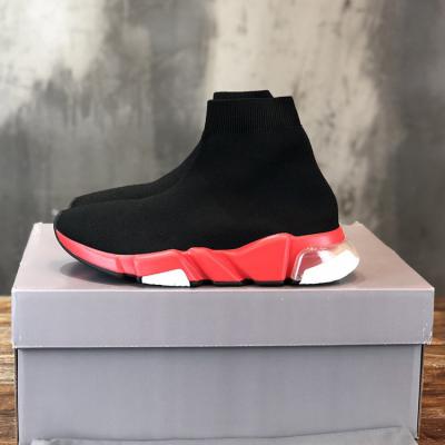 China Logo Anti-skid Original Box Speed ​​Runner Sock Sneakers Unisex Black Knitting Shoes 2.0 for sale