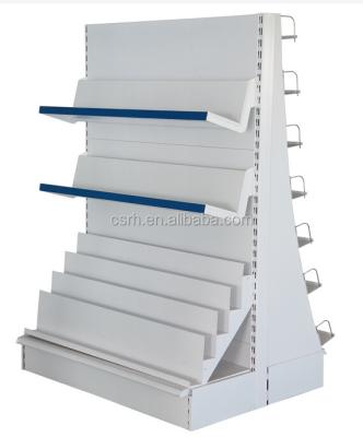 China RH-H27 supermarket metal display double sided book rack double sided book shelves for sale