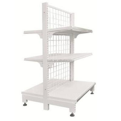 China Double Sided Double Sided Double Layers Wire Mesh Back Panel Gondola Shelf for sale