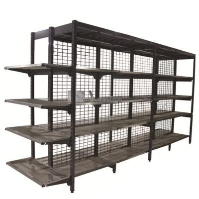 China Double Sided Double Sided Double Sides Wire Mesh Back Panel Australia Supermarket Shelf for sale