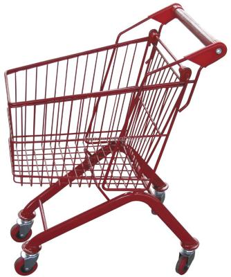 China Unfolding RH-SC03 Children Supermarket Metal Trolley Kids Shopping Trolley for sale