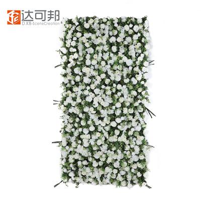 China Wholesale Silk Flower Silk Wall Fabric Peony Artificial Flower Wall Backdrop For Sale for sale