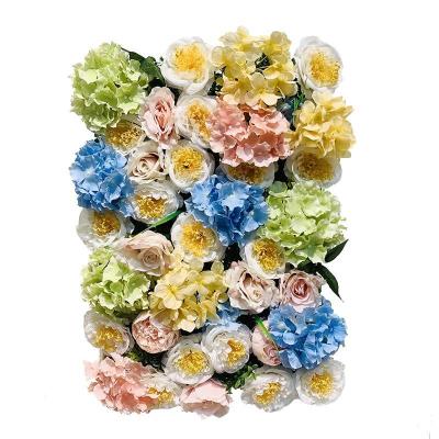 China Wholesale Natural Touch Artificial Flower Wall Wedding Decor Panels For Party Artificial Wall for sale