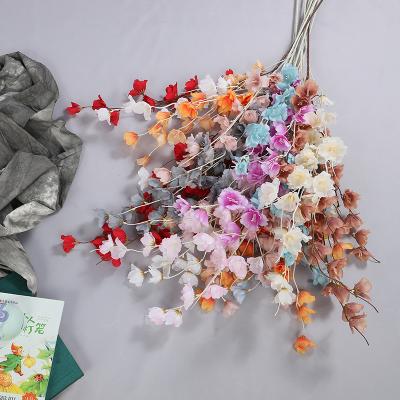 China Beautiful Colorful Decorative Handmade Flower Artificial Hibiscus Silk Flowers for Living Room for sale