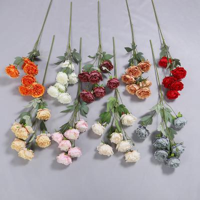 China Fashional Artificial Flowers Wholesale High Quality Simple Artificial Flower Ranunculus For Home Wedding Decoration for sale