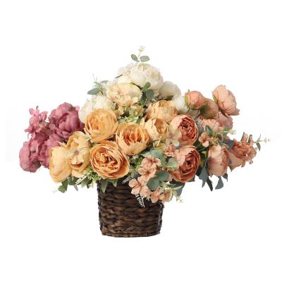 China Wholesale Fashional Artificial Flower Price Beautiful High Quality Cheap Silk Peony Flowers For Party Hotel Home Decoration for sale