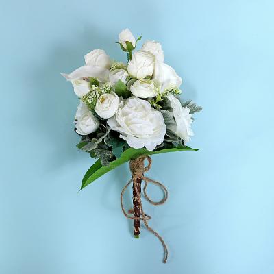 China DKB-53103 Natural Touch Style Artificial Flower Bouquet Wholesale Gift Ideas Outdoor Wedding Flowers Bouquets For Bride for sale