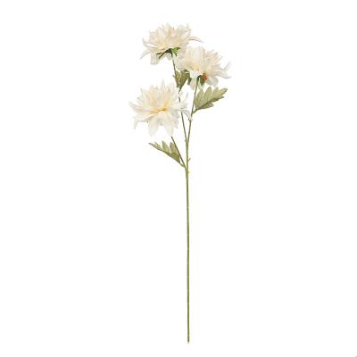 China Custom high quality hand made wedding home decoration party festival color artificial flower silk dahlias for sale