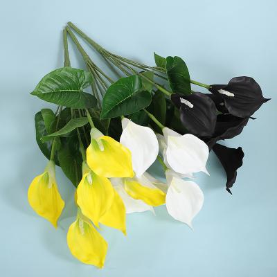 China Beautiful Colorful Calla Lily Flower Mini Artificial Flower Wedding Holding Home Decoration Flower Arrangement for sale