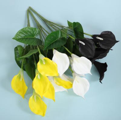 China Bulk Natural Touch Wholesale Artificial Zantedeschia The Lily Flower Pu Tropical Lily Decoration Flower for sale