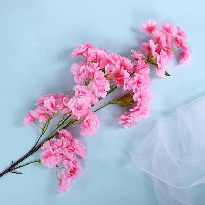 China Beautiful Plastic Flower Wedding Arch Decoration Popular Colorful Cherry Blossoms Rattan Simulation Outdoor for sale