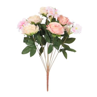 China Beautiful Colorful Hot Sale Low Price Artificial Silk Peony Bouquet High Quality Flowers For Ceremony Decoration for sale