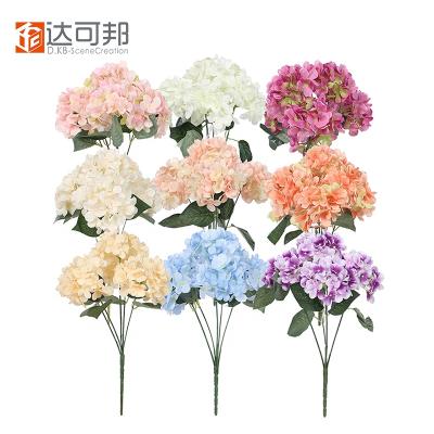 China Hand Made Wedding Decorations Supplies 5 Heads Large Hydrangea Decorative Flowers for sale