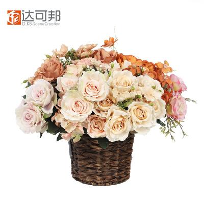 China Fashional Artificial Flower Factory Price Hot Sale 11 Heads Silk Rose Bouquet Flowers For Wedding Decoration for sale