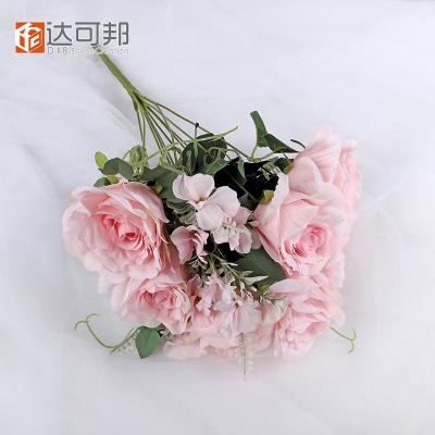 China Modern Beautiful Hot Sale Colorful Artificial Silk Rose Flowers Wedding Basket for sale