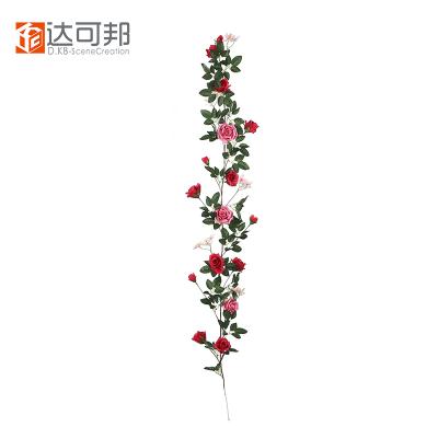 China Wedding Table Home Decoration Wholesale Artificial Rose Flower Hot Sale Delicate Rose Vine For Wedding Home Decoration for sale