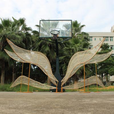 China Beautiful new colorful wedding props outdoor wedding ceremony layout background with flower wing ornaments decorative for sale